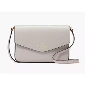 New Kate Spade Sadie Envelope Crossbody Platinum Grey